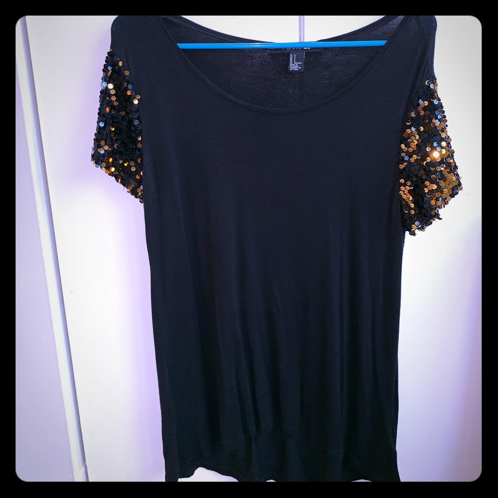 Sparkle sleeve top